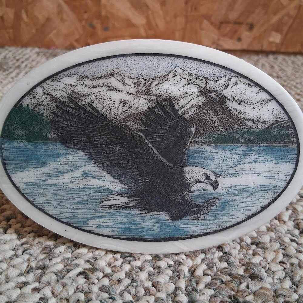 EAGLE ART ON STONE-
